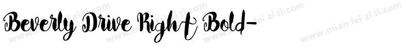 Beverly Drive Right Bold字体转换